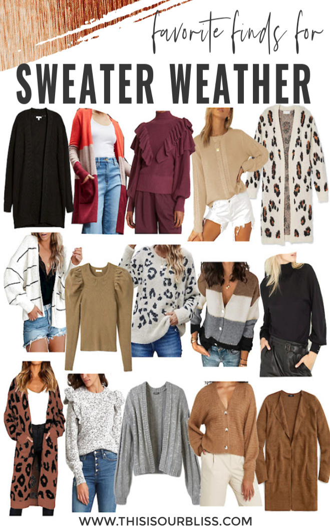 favorite finds for Sweater weather - cardigans and sweaters on sale for Fall and Winter - This is our Bliss (1)