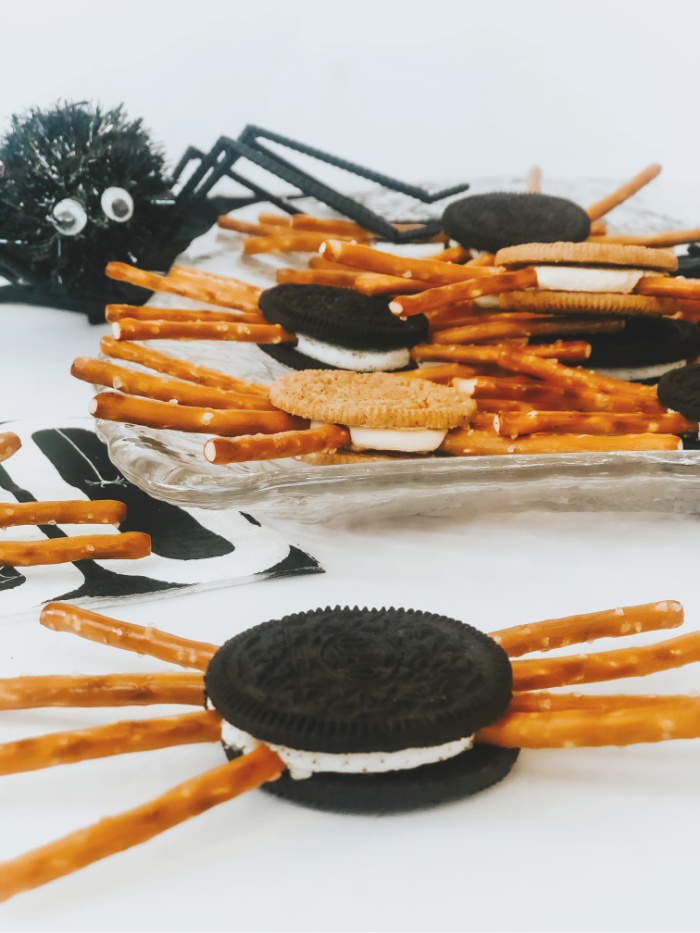 spider oreo cookies with pretzel sticks - This is our Bliss
