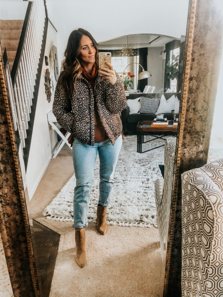 leopard puffer jacket - pretty leopard puffer for Fall and winter - Amazon Haul favorites - This is our Bliss