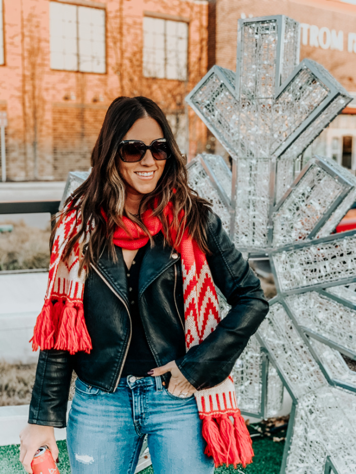 12 days of holiday style - red fair isle scarf - This is our Bliss