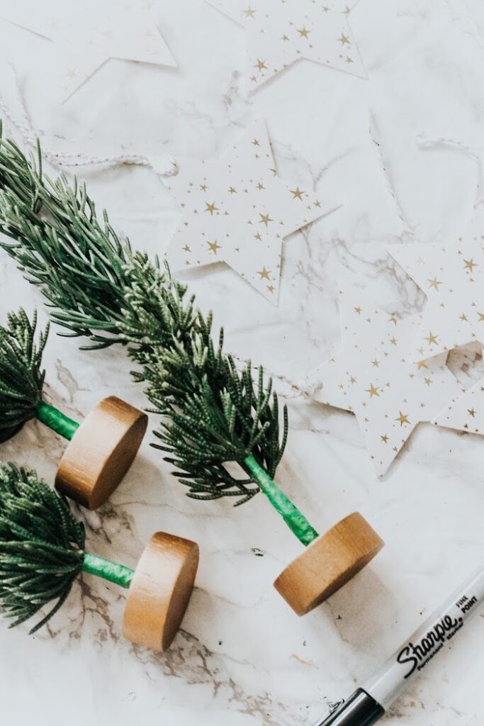 DIY Christmas Tree Place Cards - This is our Bliss