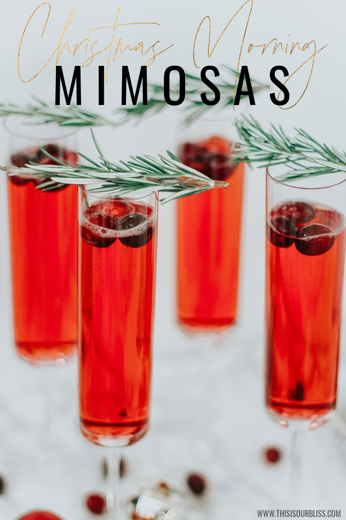 Holiday drink ideas - Cranberry mimosas - Christmas morning mimosas - This is our Bliss copy (1)