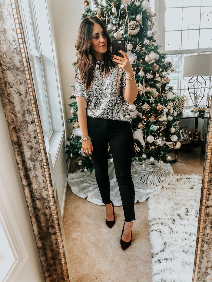 Sequin top from Express - Express Try-on Haul - This is our Bliss