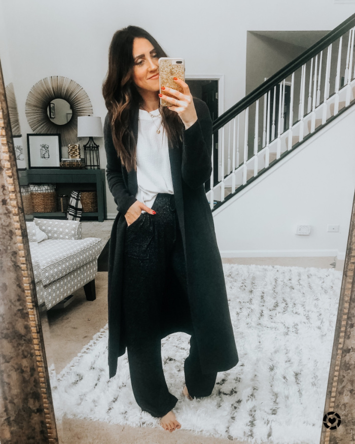 wide leg lounge pants with coatigan and waffle knit top - Target haul - This is our Bliss