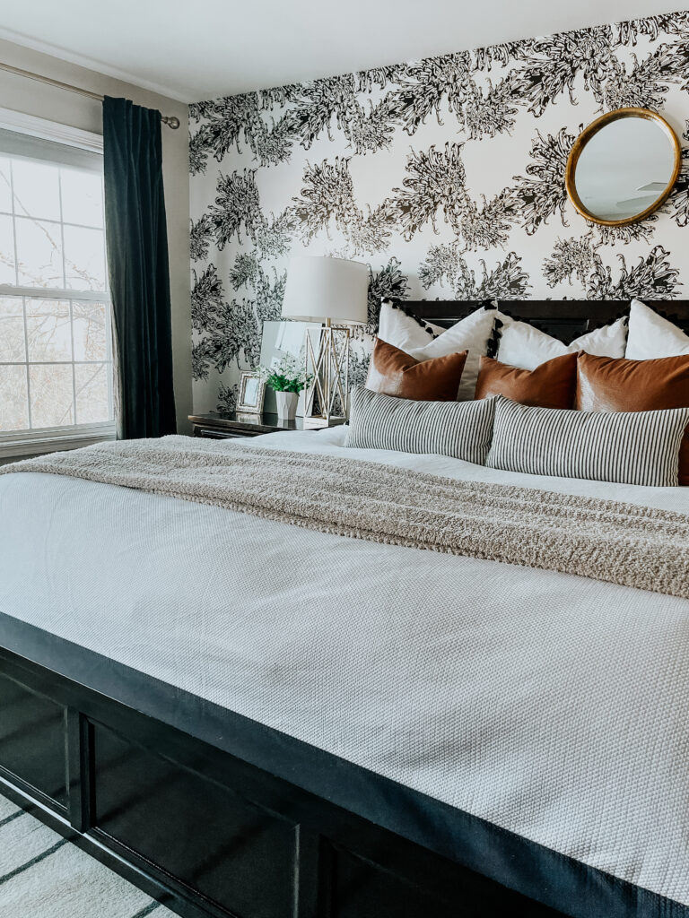 Master bedroom refresh for Spring - Neutral Spring refresh with an area rug - This is our Bliss Mohawk Home 