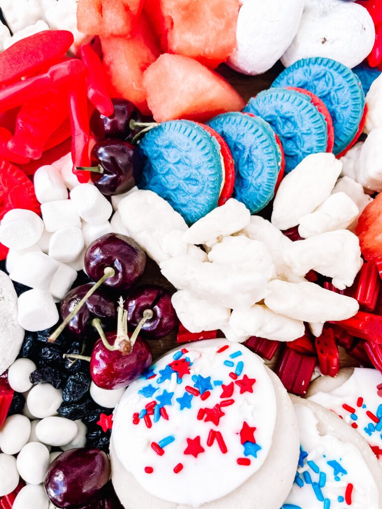 Red, White & Blue Snack Board - #patrioticharcuterieboard #4thofjulyappetizers #snackboard #redwhiteandblue - This is our Bliss (1)