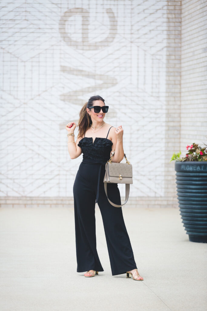 black jumpsuit - special occasion outfit ideas - wedding guest outfit ideas - #weddingguest #speicialoccasionoutfitidea - This is our Bliss
