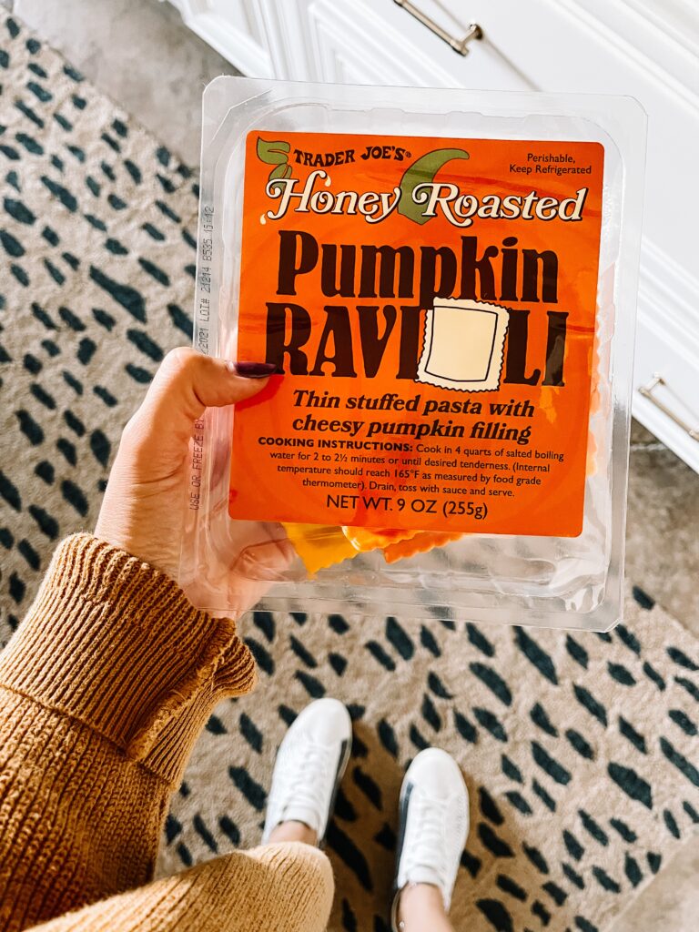 Honey Roasted Pumpkin Ravioli - Fall Favorites from Trader Joe's - This is our Bliss #traderjoesfall #fallfavoritestraderjoes