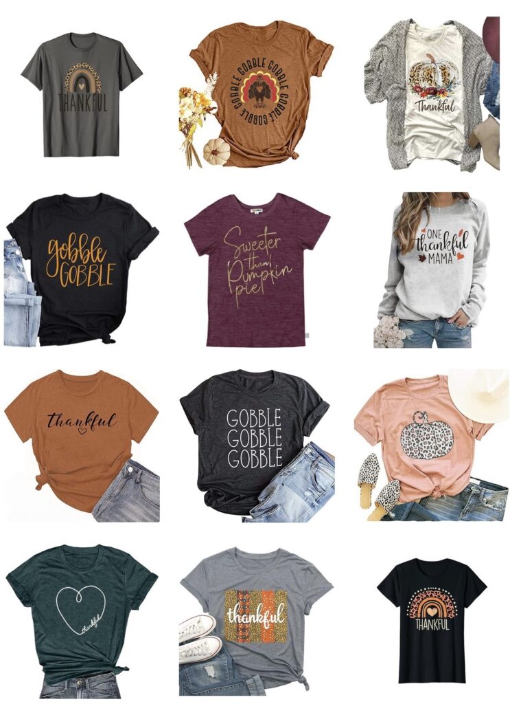 The cutest amazon graphic tees for Thanksgiving - This is our Bliss