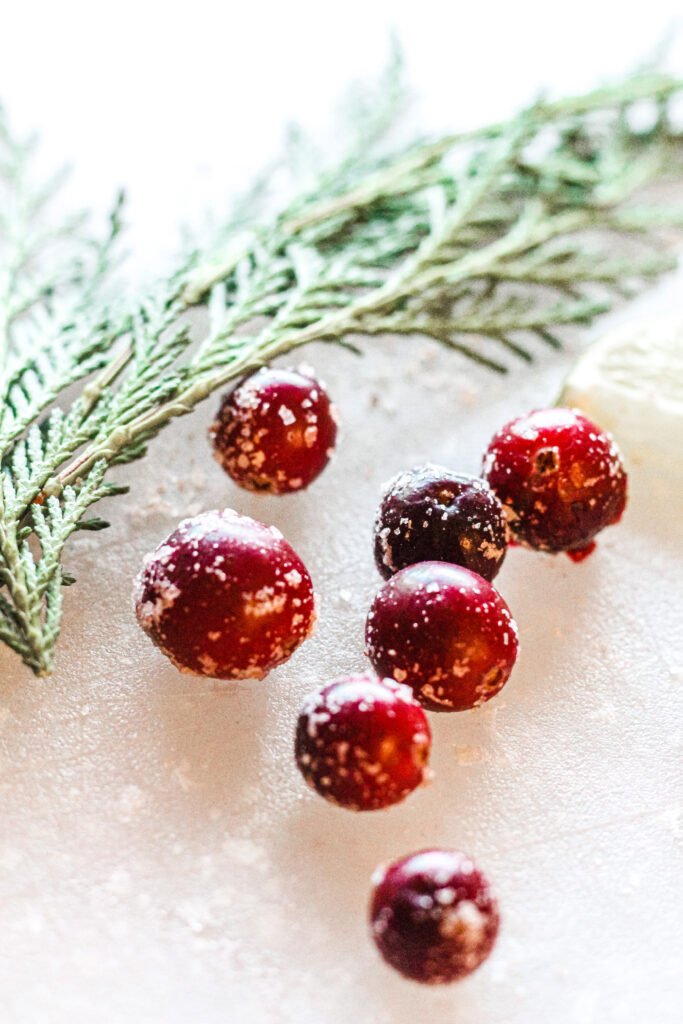 frozen cranberries with sugar - Merry Mistletoe Margaritas - This is our Bliss #holidaycocktail #mistletoemargarita