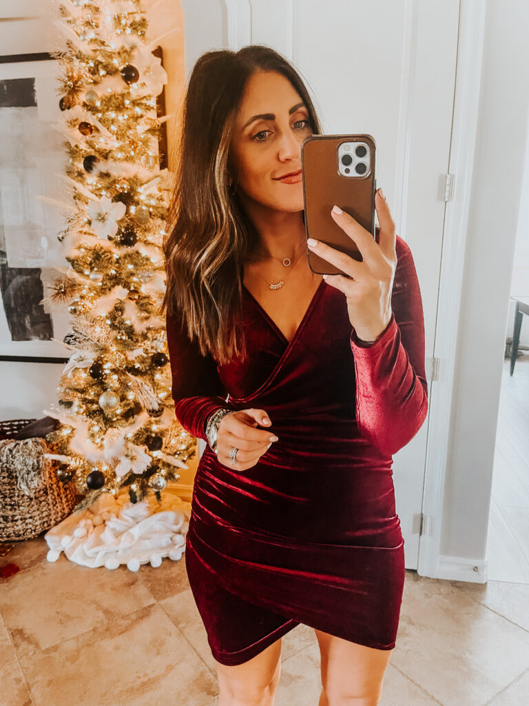 velvet holiday party dress from Amazon - This is our Bliss
