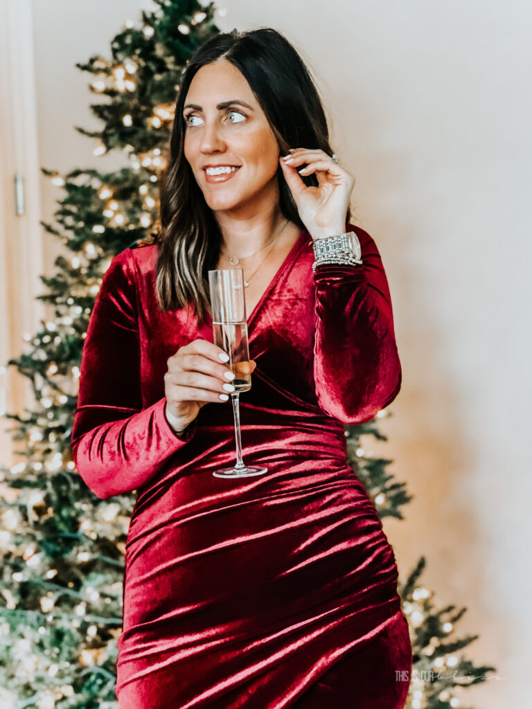 velvet holiday party dress from Amazon - This is our Bliss