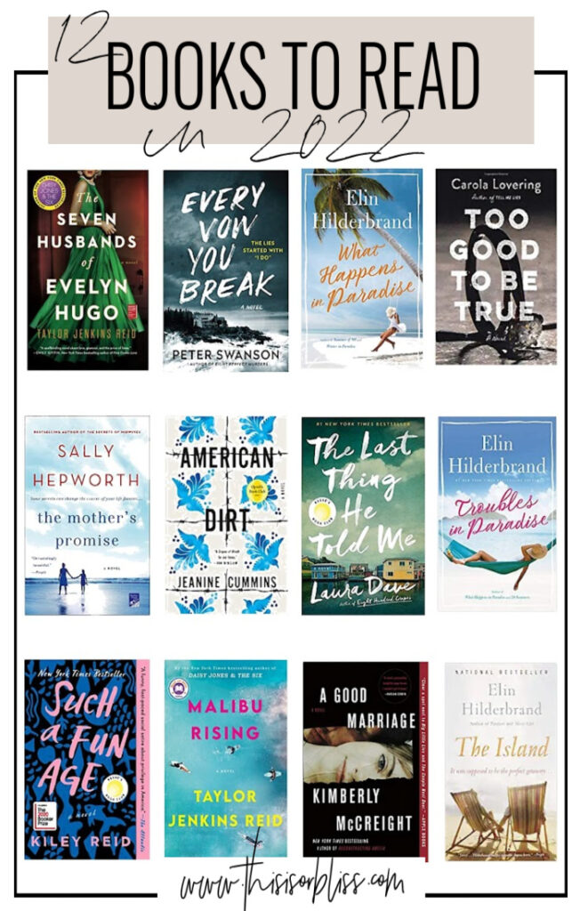 12 Books to Read in 2022 - This is our Bliss #booklist #latestreads #booksfor2022