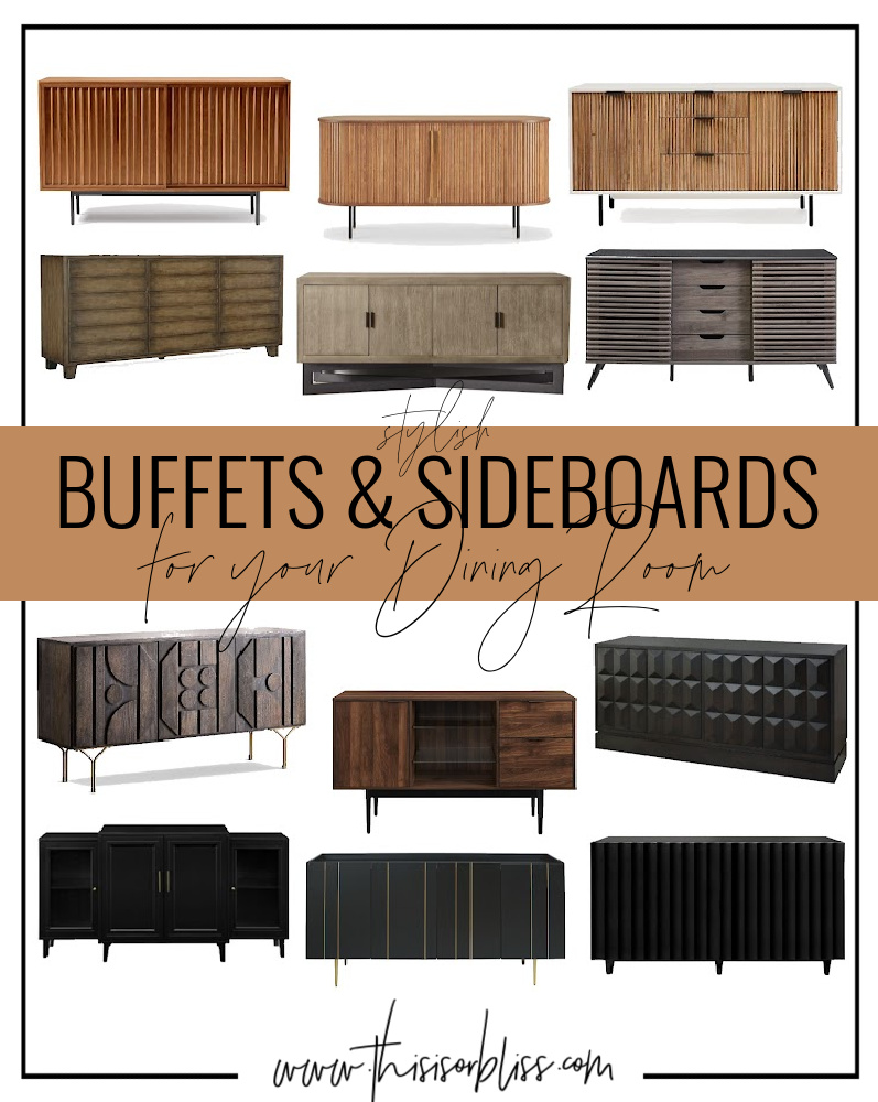 Stylish Buffets & Sideboards for your Dining Room - Dining Room Refresh - This is our Bliss