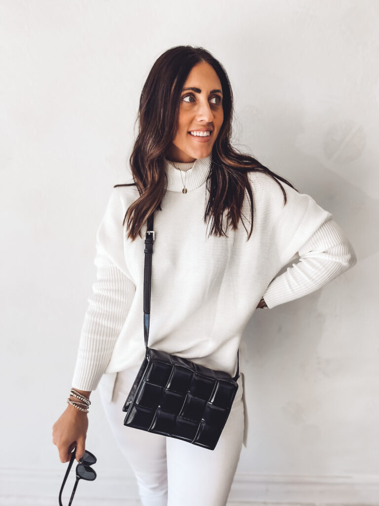 Easy Winter White Outfit // 10 white sweater options for winter - This is our Bliss #winterwhite #whitesweaters