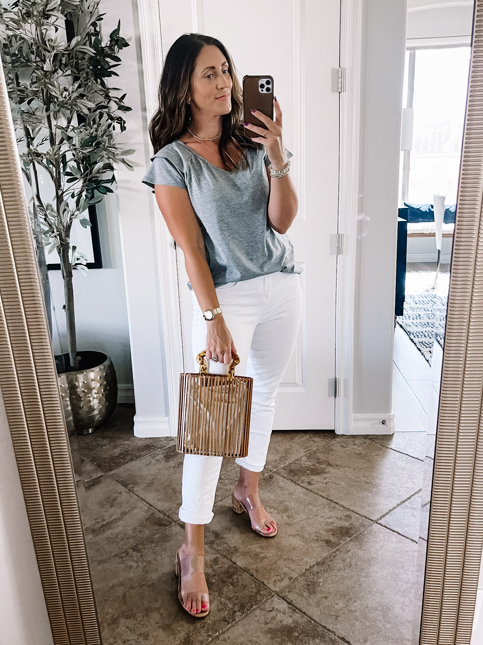 Gray ruffle tee - Amazon Spring Haul - This is our Bliss