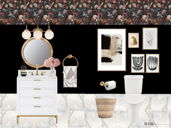 Drama Queen Powder Room - This is our Bliss Mood Board (1)