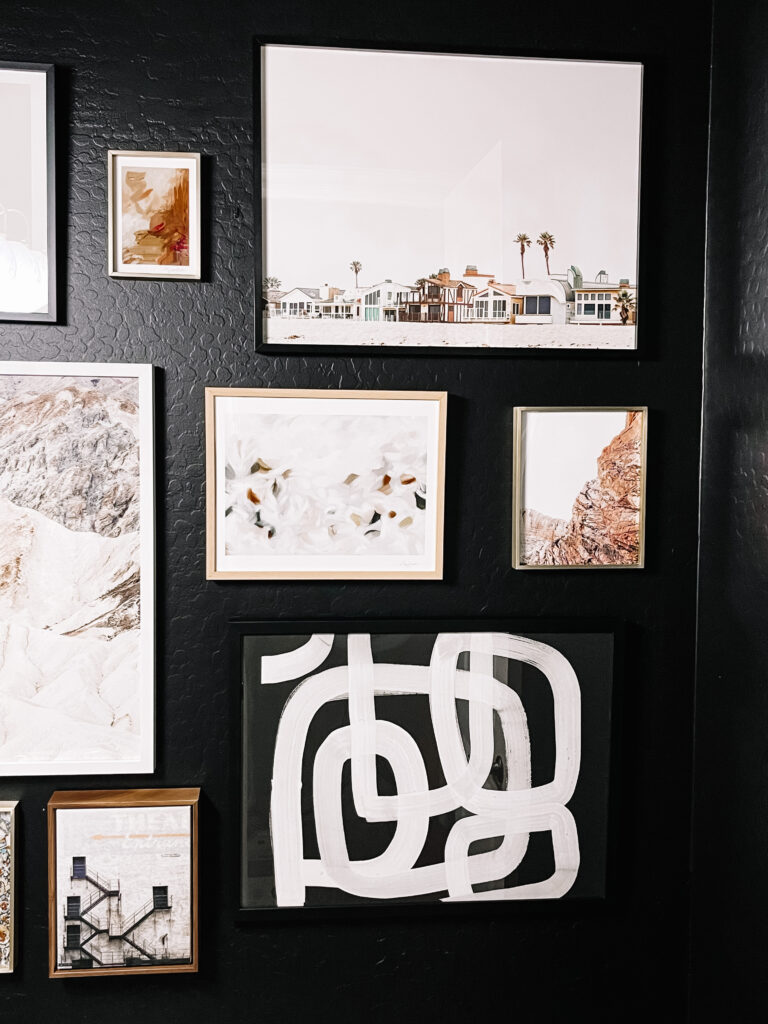 A Statement Gallery Wall in the Powder Room // This is our Bliss