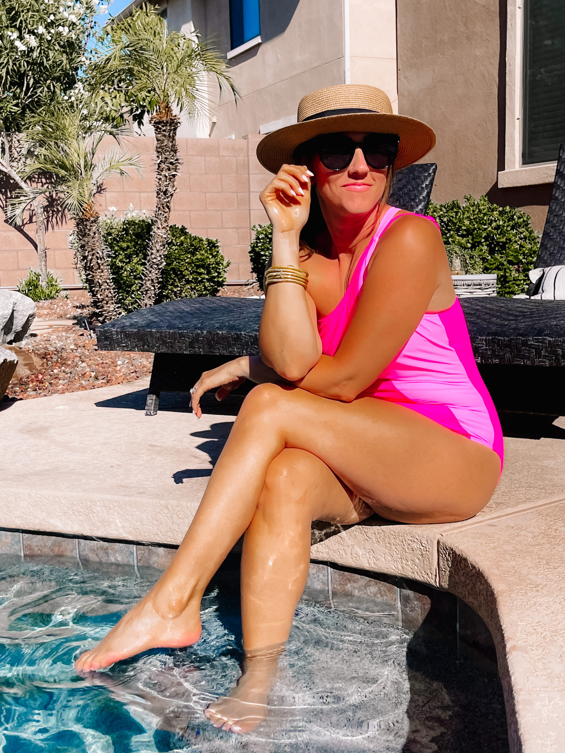 Fun in the Sun - hot pink swimsuit - This is our Bliss