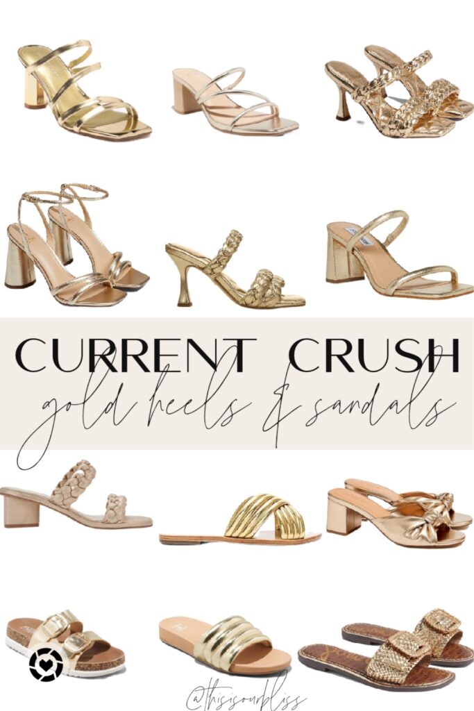 gold heels and sandals - This is our Bliss