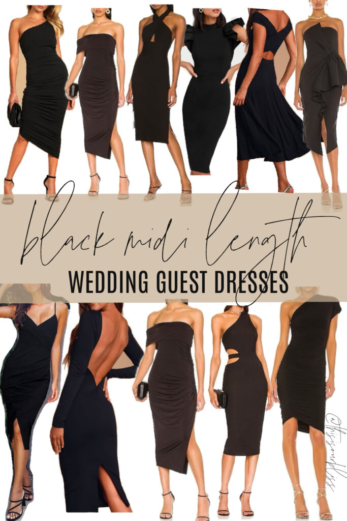 black wedding guest dress ideas - black one shoulder special occasion dresses - black midi dresses - This is our Bliss #blackdress #littleblackdress #weddingguestdress