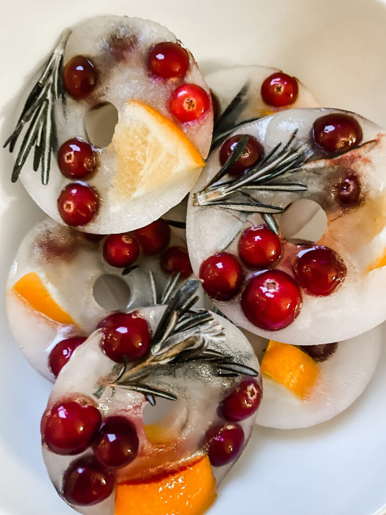 mini holiday ice wreaths - holiday entertaining idea - This is our Bliss #wreathicemold