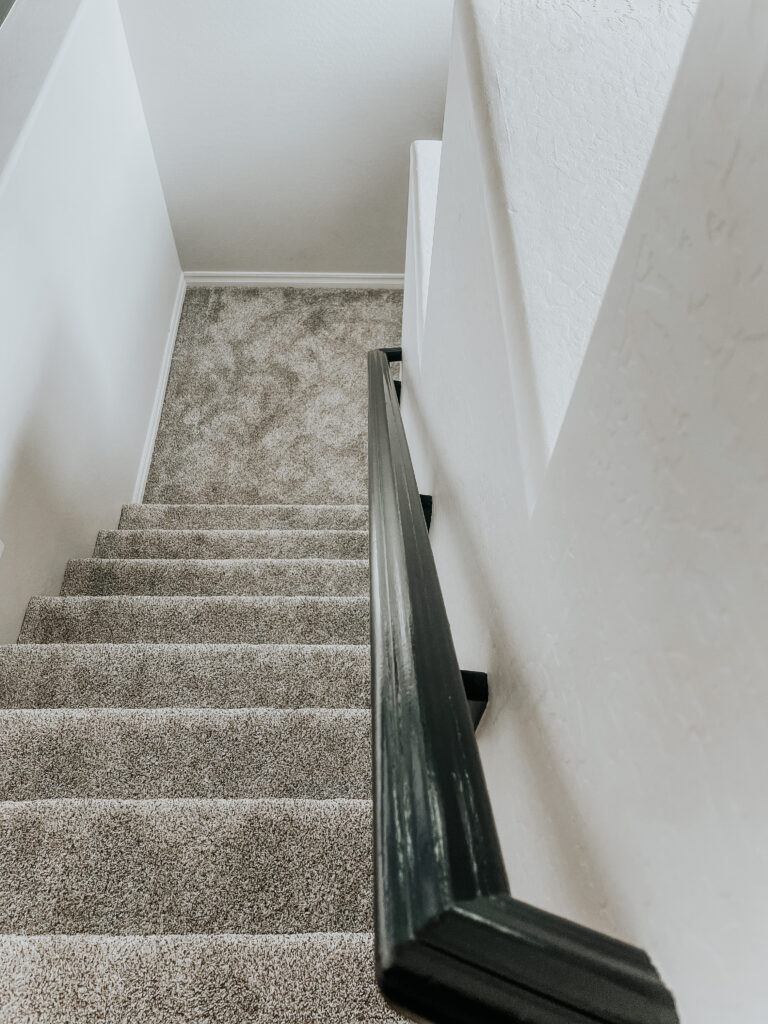 Basement staircase carpet - This is our Bliss