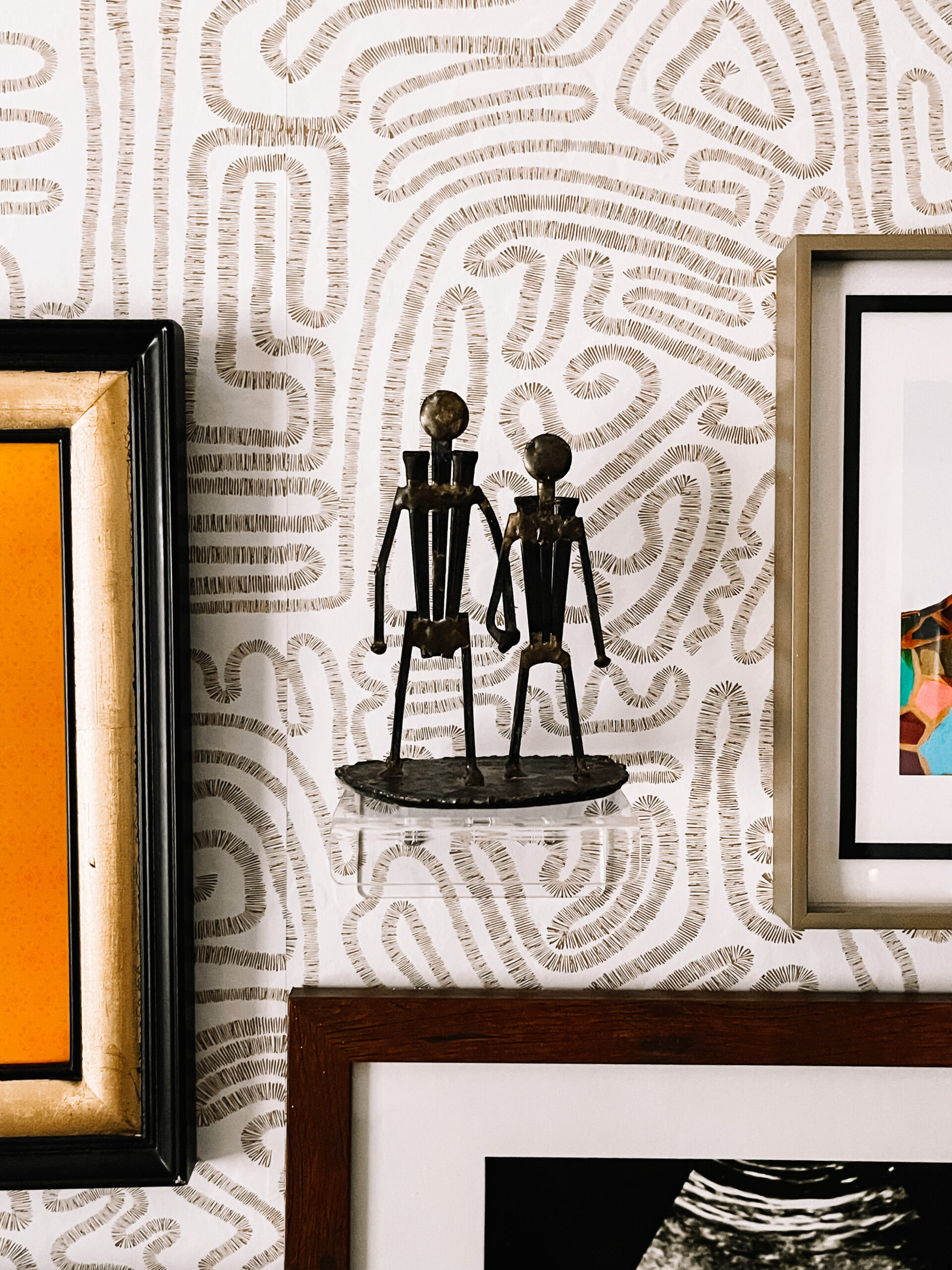 2 brothers metal figurine - big boy room gallery wall - big boy room reveal - This is our Bliss