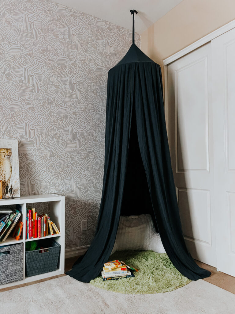 reading nook in big boy room - how to create an easy reading nook in a kid's room - This is our Bliss
