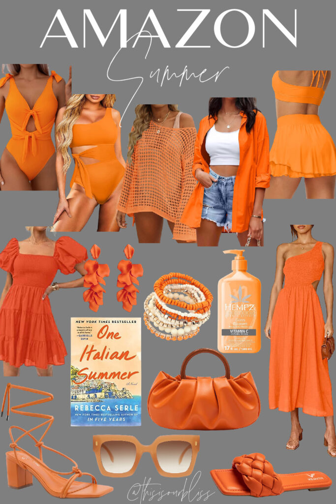 Orange Amazon Finds for Summer - This is our Bliss #amazonfinds #orangefinds #founditonamazon