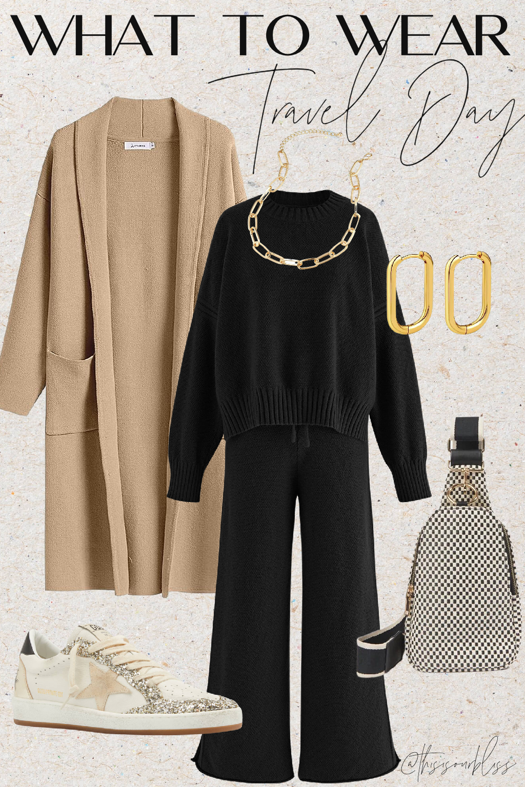 What to wear for travel day - travel outfit idea - Fall Style Guide - This is our Bliss