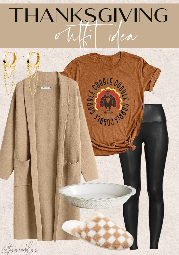 Gobble gobble graphic tee & leggings - stretchy thanksgiving style - This is our Bliss